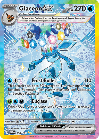 Carta Glaceon ex 150/131 do set Prismatic Evolutions — Pokémon TCG | Bynx