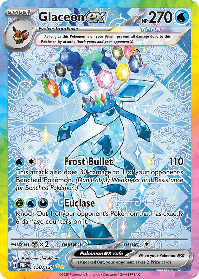 Carta Glaceon ex 150/131 do set Prismatic Evolutions — Pokémon TCG | Bynx