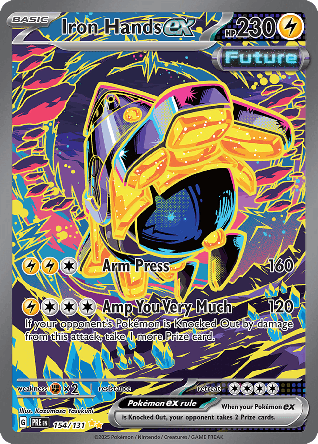 Carta Iron Hands ex 154/131 do set Prismatic Evolutions — Pokémon TCG | Bynx