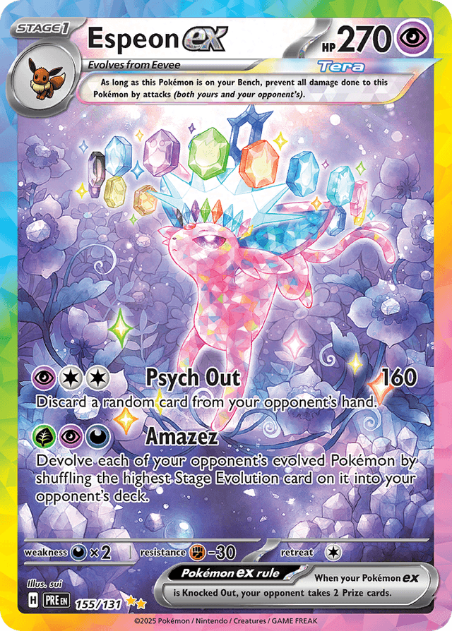 Carta Espeon ex 155/131 do set Prismatic Evolutions — Pokémon TCG | Bynx