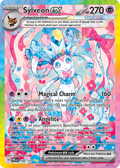 Carta Sylveon ex 156/131 do set Prismatic Evolutions — Pokémon TCG | Bynx