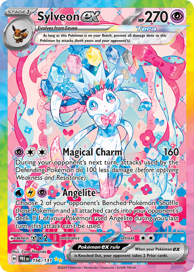 Carta Sylveon ex 156/131 do set Prismatic Evolutions — Pokémon TCG | Bynx