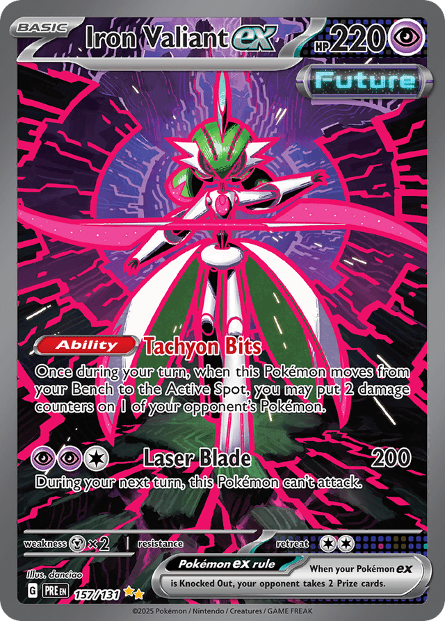 Carta Iron Valiant ex 157/131 do set Prismatic Evolutions — Pokémon TCG | Bynx