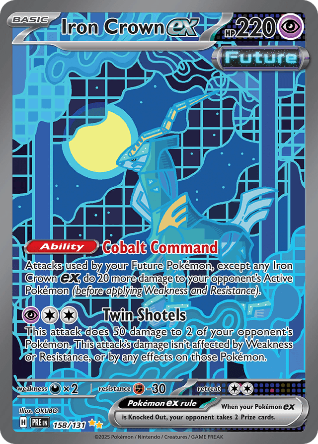 Carta Iron Crown ex 158/131 do set Prismatic Evolutions — Pokémon TCG | Bynx