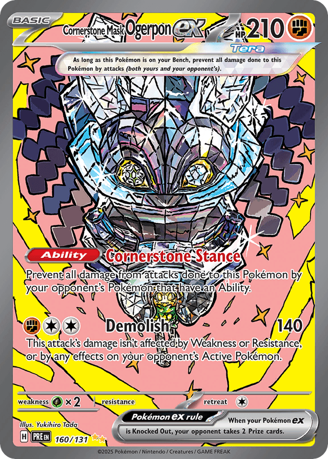 Carta Cornerstone Mask Ogerpon ex 160/131 do set Prismatic Evolutions — Pokémon TCG | Bynx