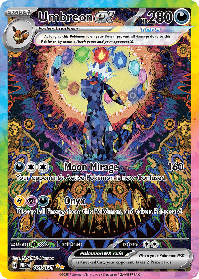 Carta Umbreon ex 161/131 do set Prismatic Evolutions — Pokémon TCG | Bynx