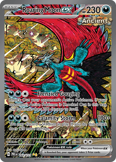 Carta Roaring Moon ex 162/131 do set Prismatic Evolutions — Pokémon TCG | Bynx