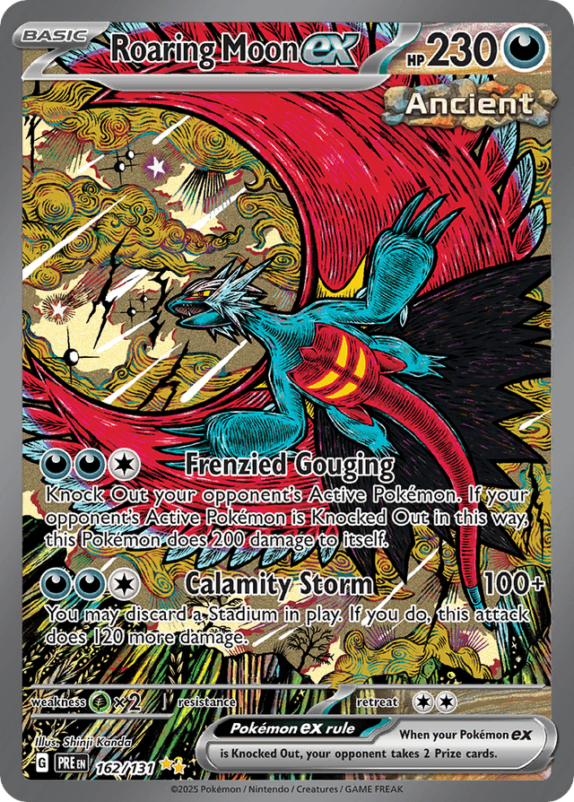 Carta Roaring Moon ex 162/131 do set Prismatic Evolutions — Pokémon TCG | Bynx