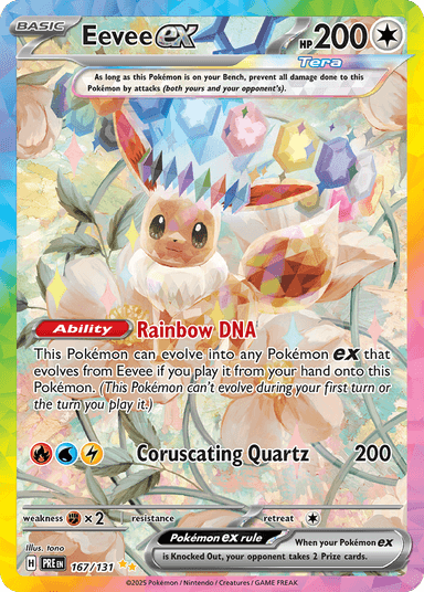 Carta Eevee ex 167/131 do set Prismatic Evolutions — Pokémon TCG | Bynx