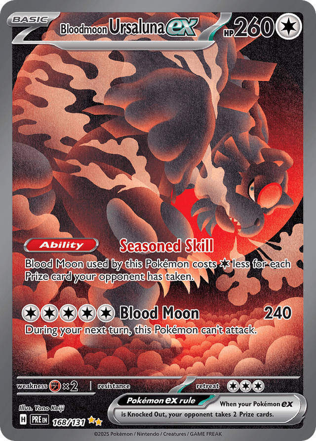 Carta Bloodmoon Ursaluna ex 168/131 do set Prismatic Evolutions — Pokémon TCG | Bynx