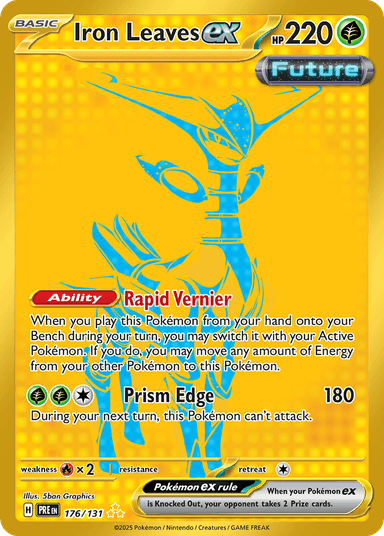 Carta Iron Leaves ex 176/131 do set Prismatic Evolutions — Pokémon TCG | Bynx