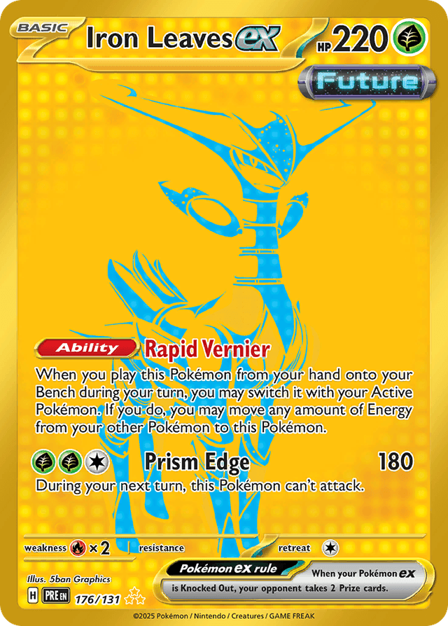 Carta Iron Leaves ex 176/131 do set Prismatic Evolutions — Pokémon TCG | Bynx