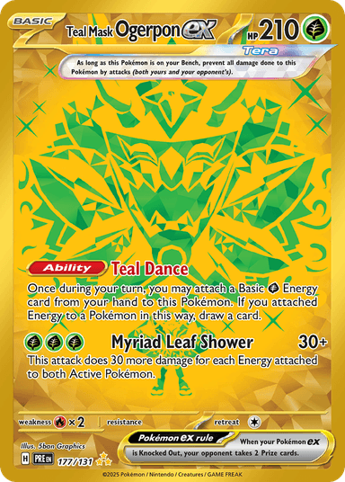 Carta Teal Mask Ogerpon ex 177/131 do set Prismatic Evolutions — Pokémon TCG | Bynx