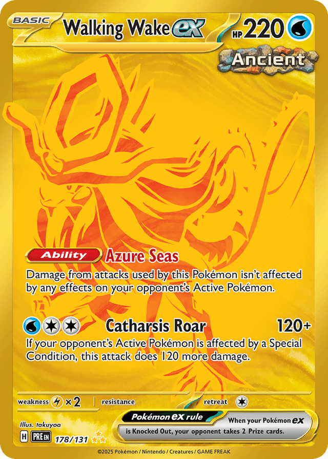 Carta Walking Wake ex 178/131 do set Prismatic Evolutions — Pokémon TCG | Bynx