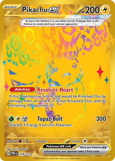 Carta Pikachu ex 179/131 do set Prismatic Evolutions — Pokémon TCG | Bynx