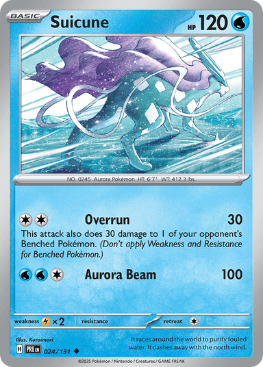 Carta Suicune 24/131 do set Prismatic Evolutions — Pokémon TCG | Bynx