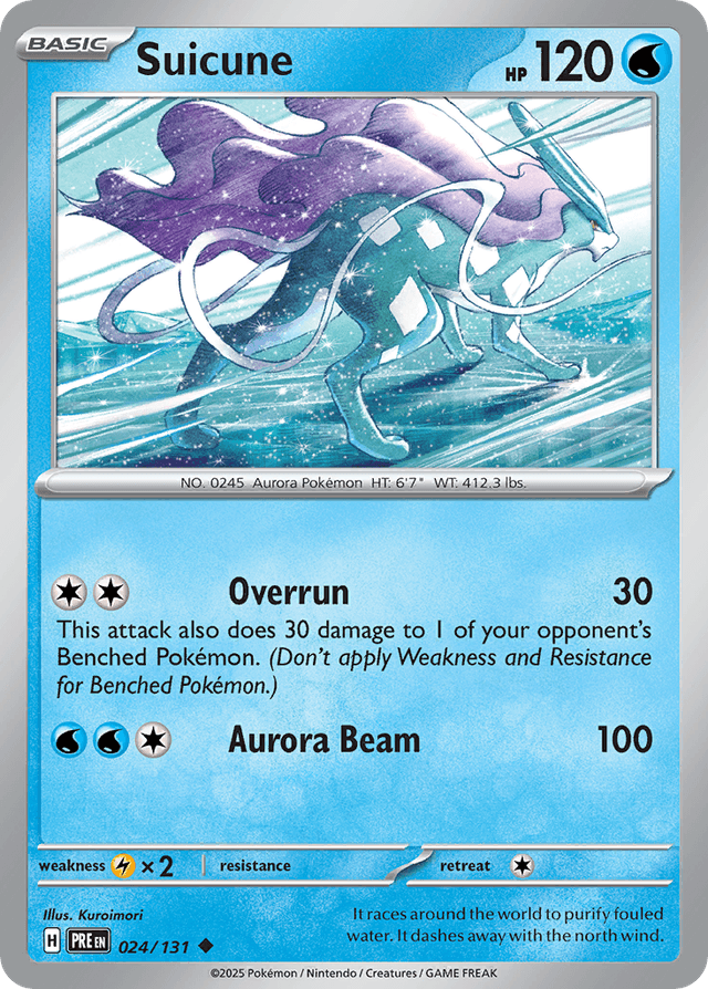 Carta Suicune 24/131 do set Prismatic Evolutions — Pokémon TCG | Bynx