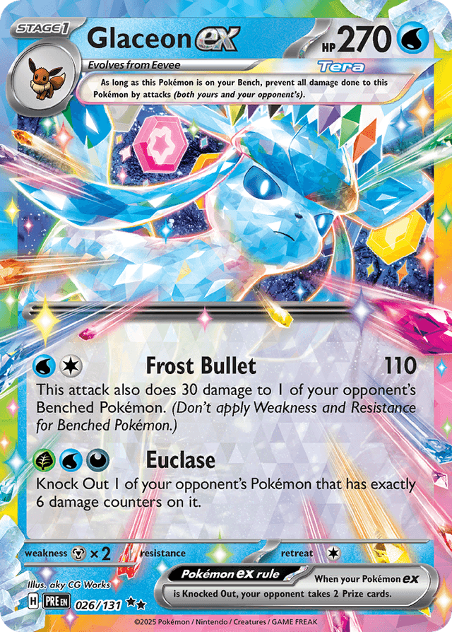 Carta Glaceon ex 26/131 do set Prismatic Evolutions — Pokémon TCG | Bynx