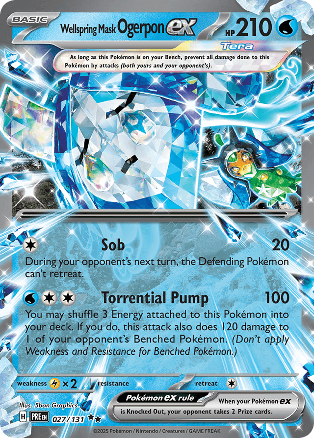 Carta Wellspring Mask Ogerpon ex 27/131 do set Prismatic Evolutions — Pokémon TCG | Bynx