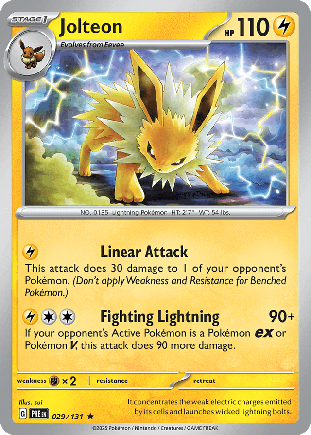Carta Jolteon 29/131 do set Prismatic Evolutions — Pokémon TCG | Bynx