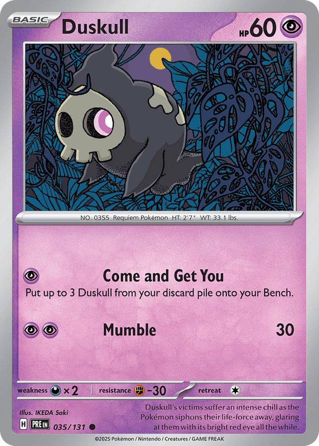 Carta Duskull 35/131 do set Prismatic Evolutions — Pokémon TCG | Bynx