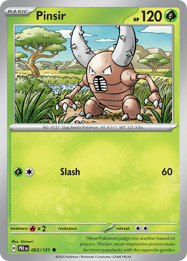 Carta Pinsir 3/131 do set Prismatic Evolutions — Pokémon TCG | Bynx