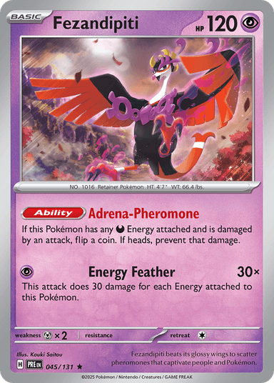 Carta Fezandipiti 45/131 do set Prismatic Evolutions — Pokémon TCG | Bynx