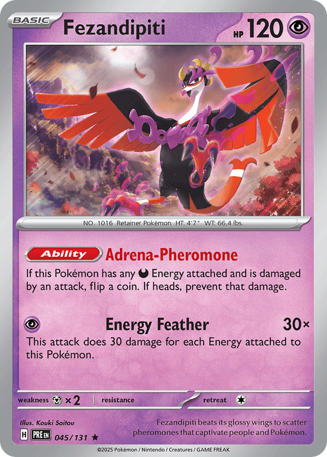 Carta Fezandipiti 45/131 do set Prismatic Evolutions — Pokémon TCG | Bynx