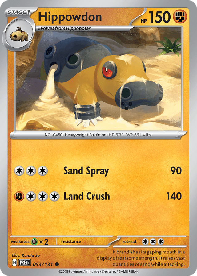 Carta Hippowdon 53/131 do set Prismatic Evolutions — Pokémon TCG | Bynx