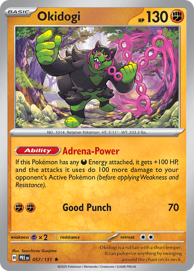 Carta Okidogi 57/131 do set Prismatic Evolutions — Pokémon TCG | Bynx