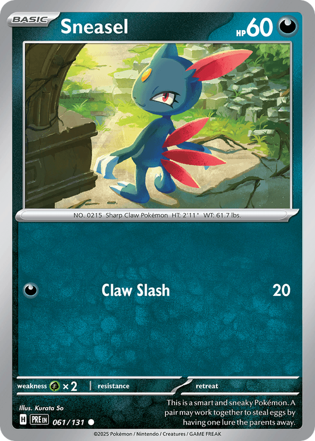 Carta Sneasel 61/131 do set Prismatic Evolutions — Pokémon TCG | Bynx