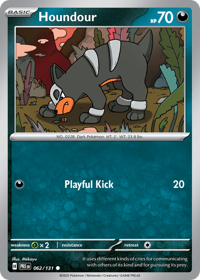 Carta Houndour 62/131 do set Prismatic Evolutions — Pokémon TCG | Bynx