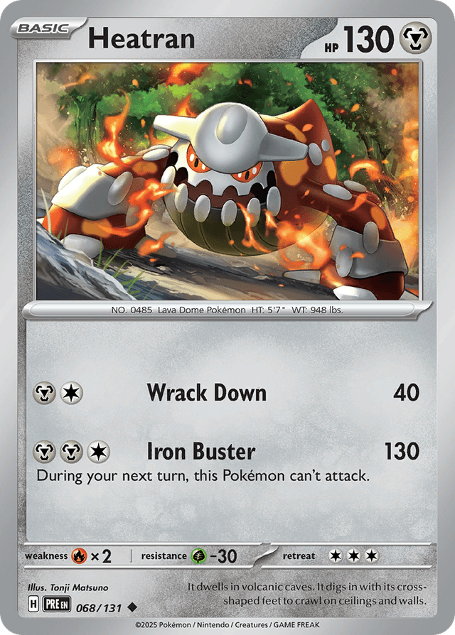 Carta Heatran 68/131 do set Prismatic Evolutions — Pokémon TCG | Bynx