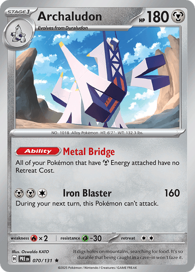 Carta Archaludon 70/131 do set Prismatic Evolutions — Pokémon TCG | Bynx