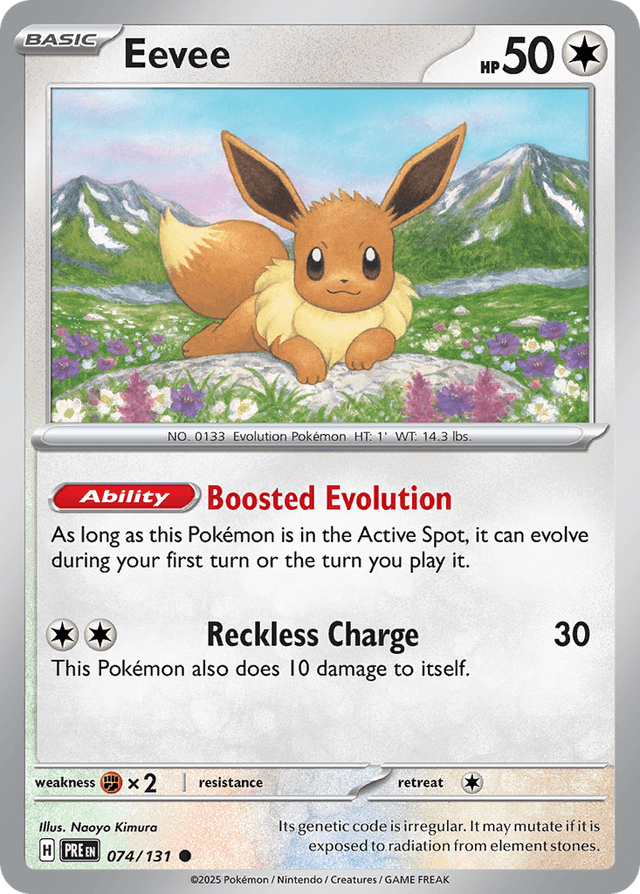 Carta Eevee 74/131 do set Prismatic Evolutions — Pokémon TCG | Bynx