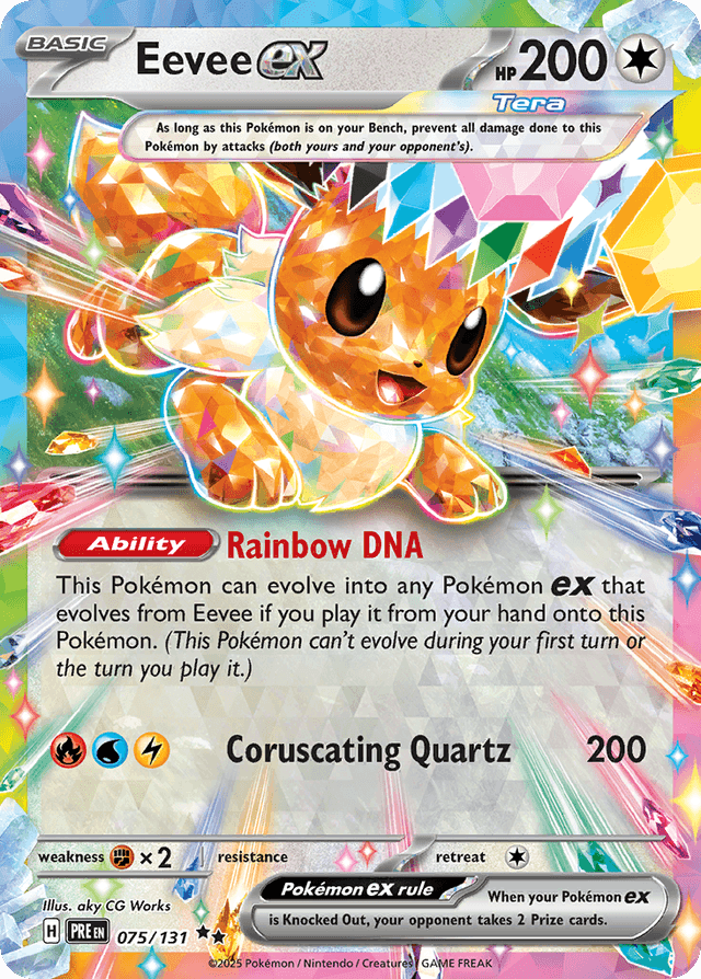 Carta Eevee ex 75/131 do set Prismatic Evolutions — Pokémon TCG | Bynx