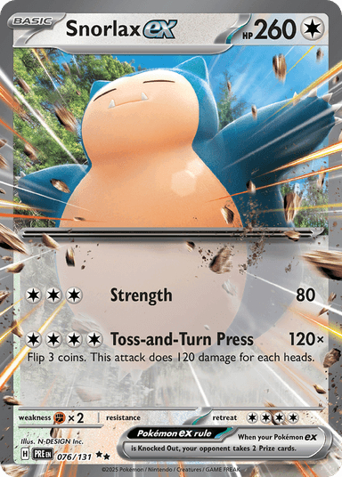 Carta Snorlax ex 76/131 do set Prismatic Evolutions — Pokémon TCG | Bynx