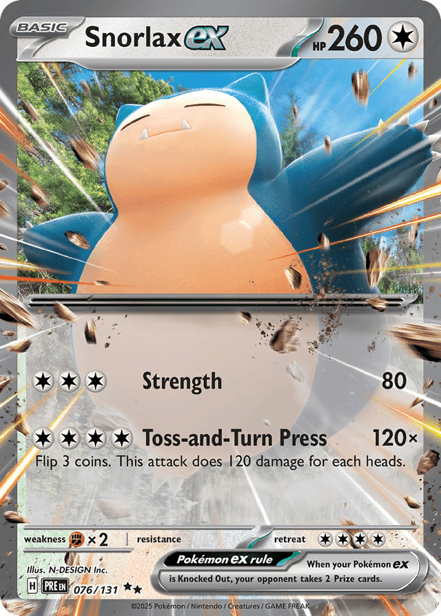 Carta Snorlax ex 76/131 do set Prismatic Evolutions — Pokémon TCG | Bynx