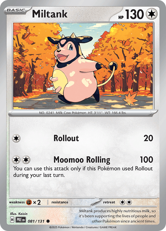Carta Miltank 81/131 do set Prismatic Evolutions — Pokémon TCG | Bynx