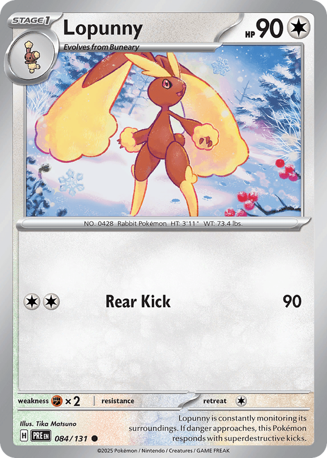 Carta Lopunny 84/131 do set Prismatic Evolutions — Pokémon TCG | Bynx