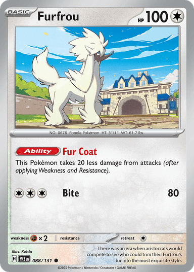 Carta Furfrou 88/131 do set Prismatic Evolutions — Pokémon TCG | Bynx