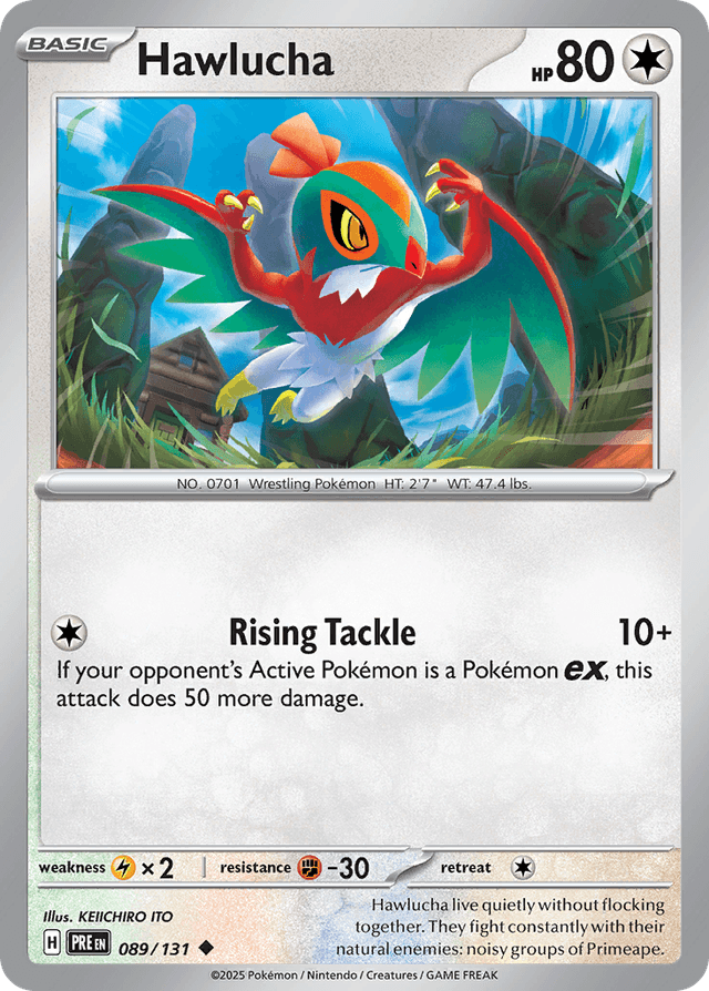 Carta Hawlucha 89/131 do set Prismatic Evolutions — Pokémon TCG | Bynx