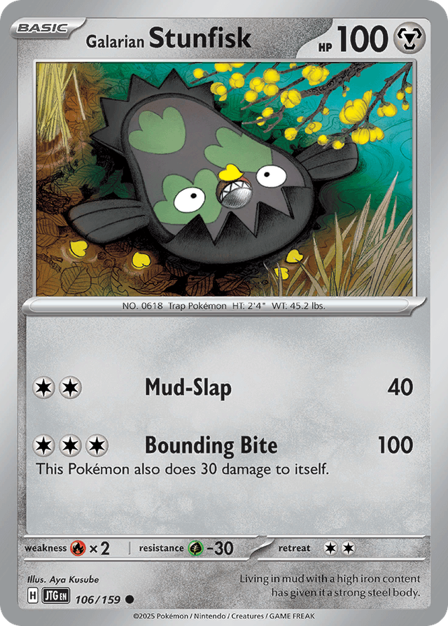 Carta Galarian Stunfisk 106/159 do set Journey Together — Pokémon TCG | Bynx