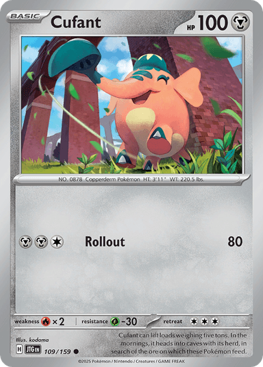 Carta Cufant 109/159 do set Journey Together — Pokémon TCG | Bynx