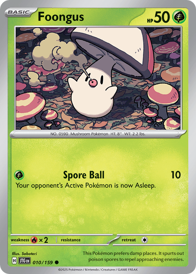 Carta Foongus 10/159 do set Journey Together — Pokémon TCG | Bynx