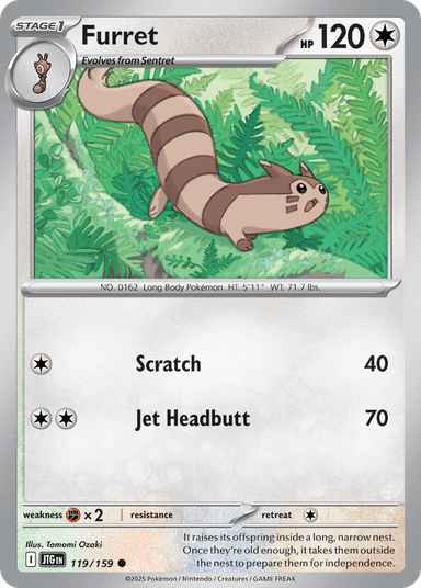 Carta Furret 119/159 do set Journey Together — Pokémon TCG | Bynx