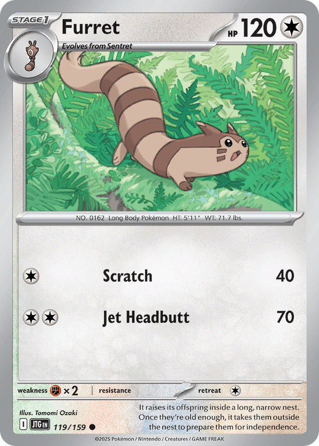 Carta Furret 119/159 do set Journey Together — Pokémon TCG | Bynx