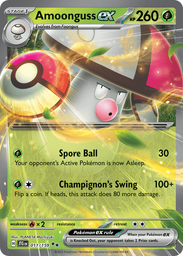 Carta Amoonguss ex 11/159 do set Journey Together — Pokémon TCG | Bynx