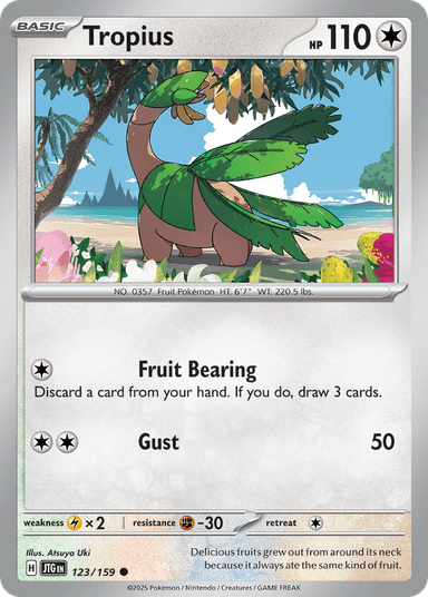 Carta Tropius 123/159 do set Journey Together — Pokémon TCG | Bynx