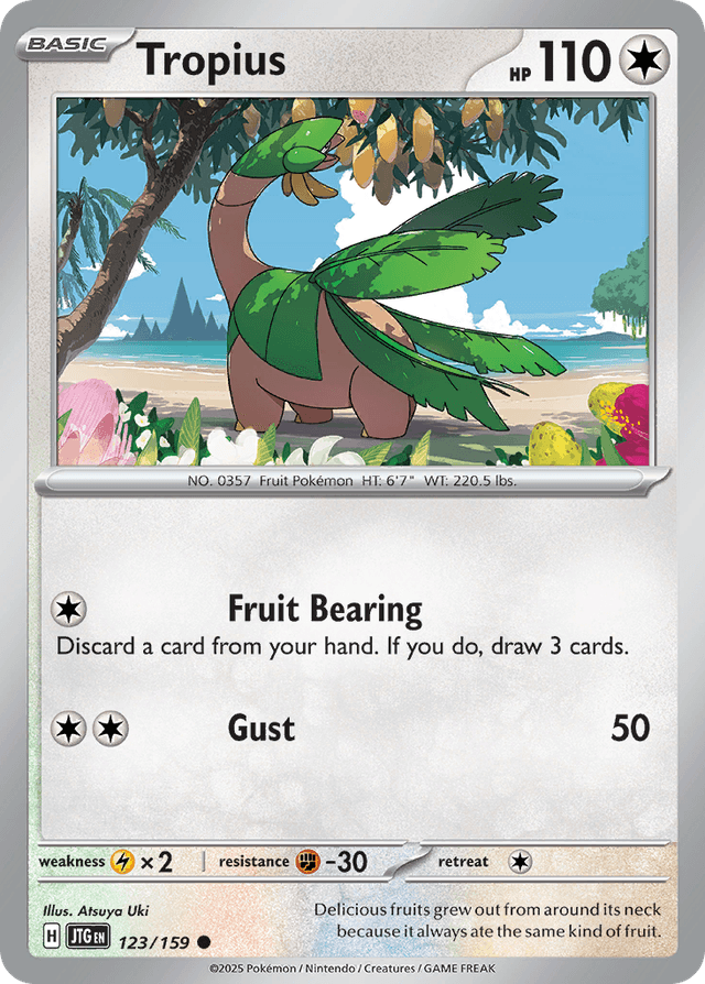 Carta Tropius 123/159 do set Journey Together — Pokémon TCG | Bynx